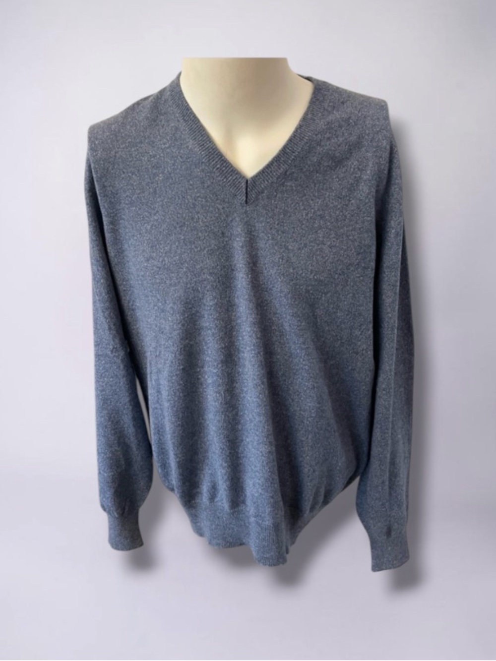 BRUNELLO CUCINELLI Bergdorf  Goodman Blue 100% CASHMERE Sweater Size EU 50